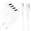 Зарядное устройство Hoco C102A Fuerza QC3.0 + Кабель Type-C [White]